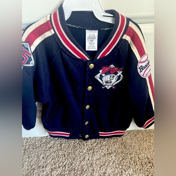 All star button down boys baseball letterman style jacket - Picture 1 of 2
